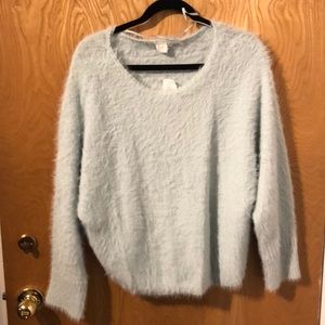 Light blue furry sweater